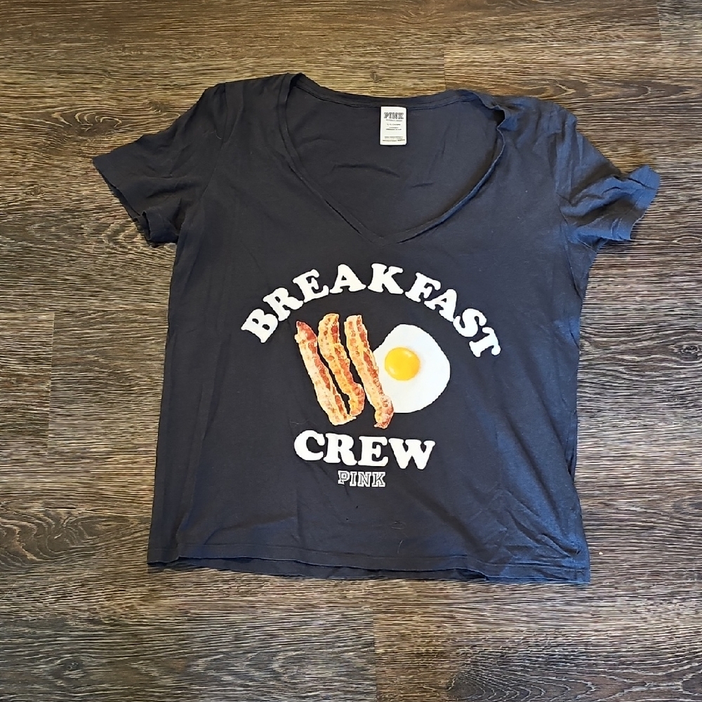 PINK Victoria's Secret Breakfast Crew Tee